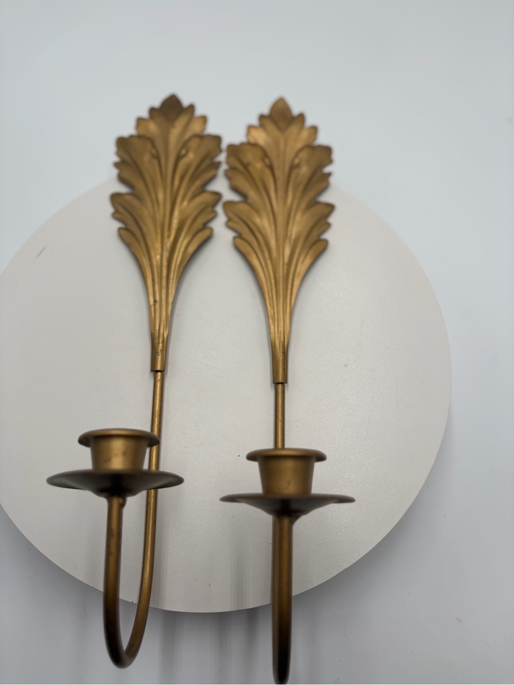 Gold Leaf Wall Candle Sconce - Elegant Home Wall Decor
